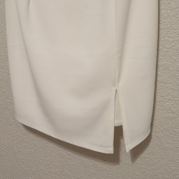 Lulu's Party for Two ivory white asymmetrical bodycon sleeveless mini dress - Picture 7 of 12